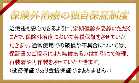 保険外治療の独自保証制度