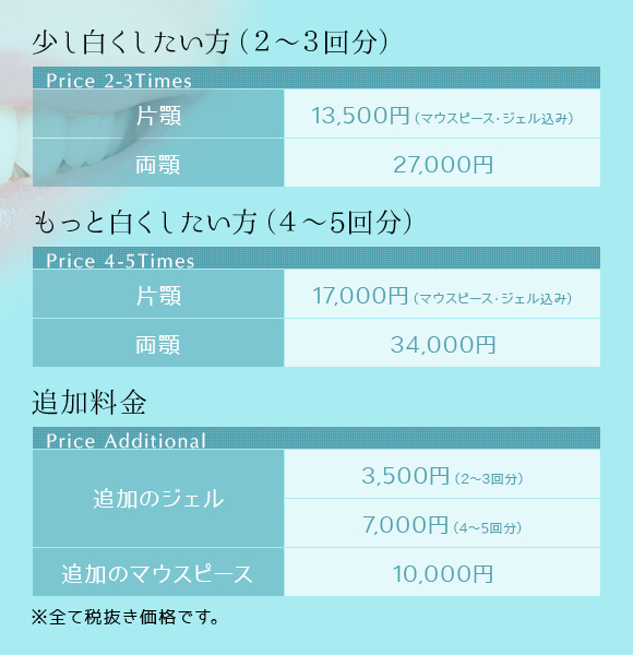 料金表